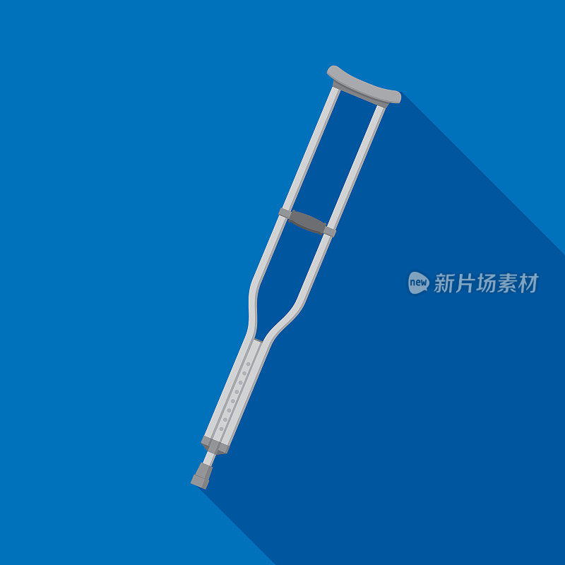 Crutches Icon Flat